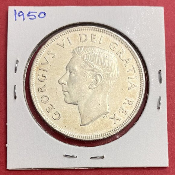 Remarkable 1950 Canada Uncirculated Silver $1 Dollar Coin! - Picture 3 of 15